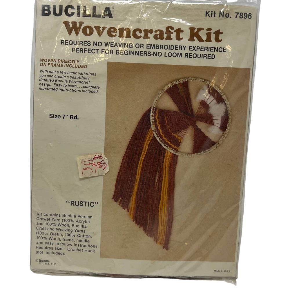 New Bucilla Wovencraft‎ Kit Unisex 7" Brown Vintage Rustic Weaving DIY 7896